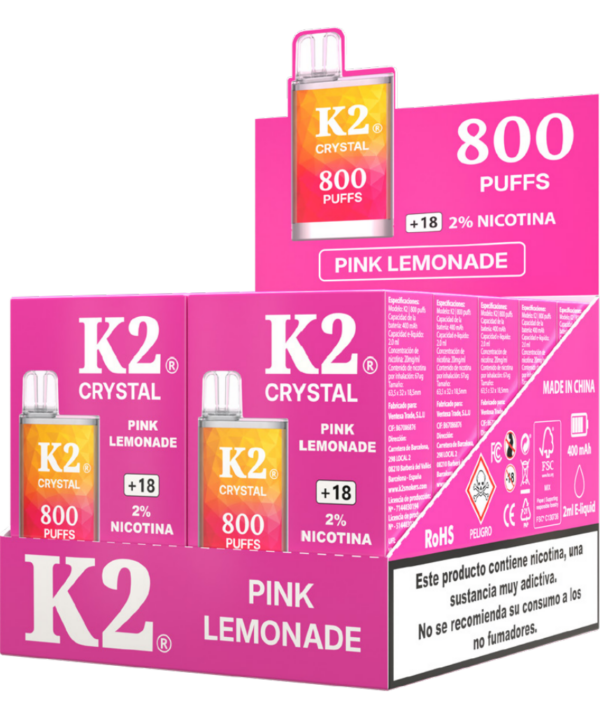 K2 Vape 800 Puffs 2% – Pink Lemonade