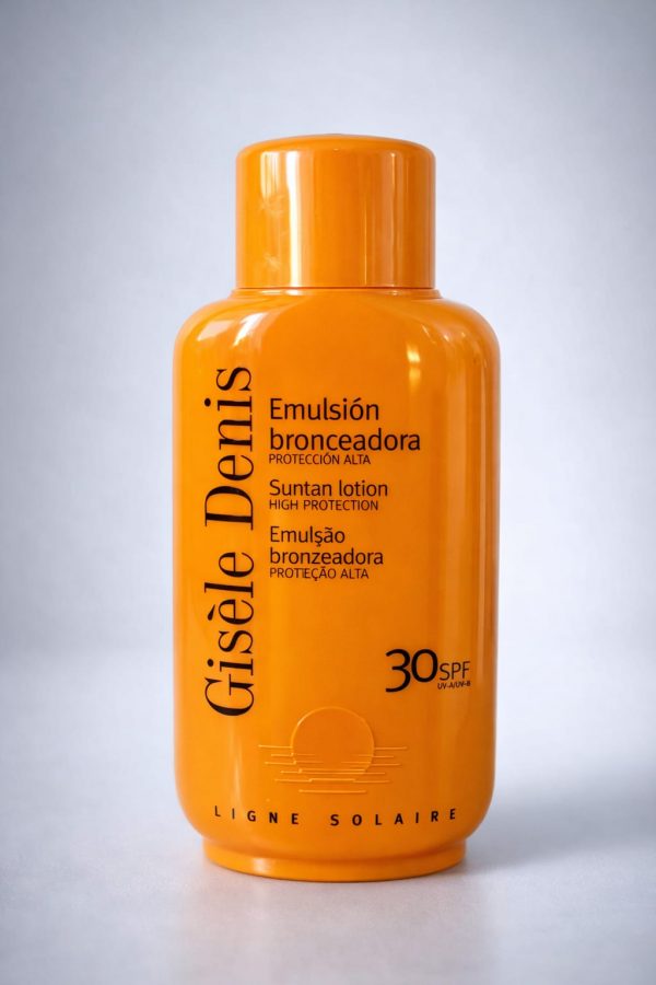 Gisèle Denis Emulsión Bronceadora SPF 30 – 400 ml – Alta Protección UVA/UVB