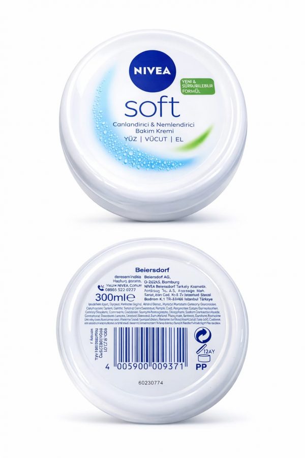 Nivea Soft Crema Hidratante 300ml – Cara, Cuerpo y Manos